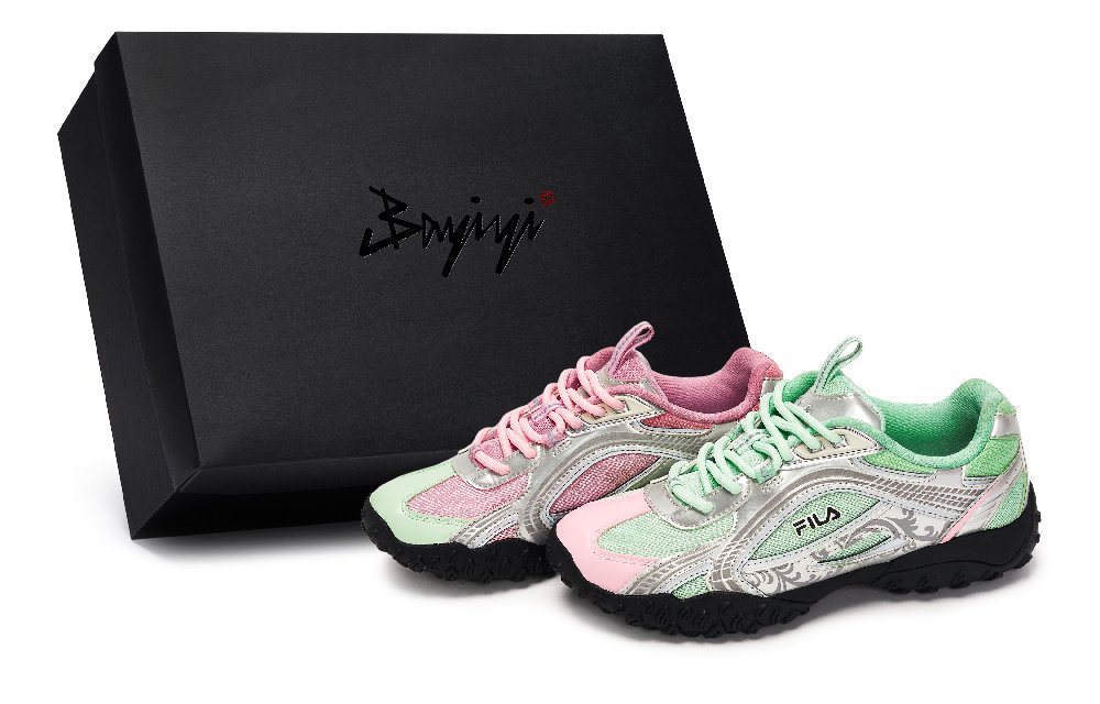 FILA Pebble Casual Shoes Women's Low top Black/Pink/Green/Silver