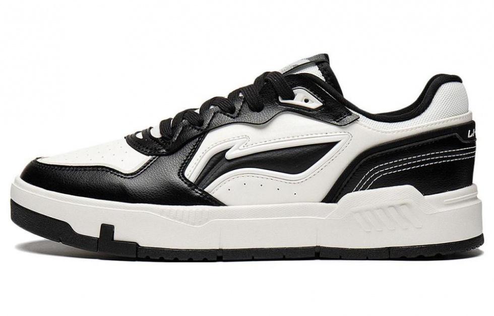 LiNing Qingchao Anti-Slip Wear-Resistant Low-Top Skateboard Shoes Men's White Black