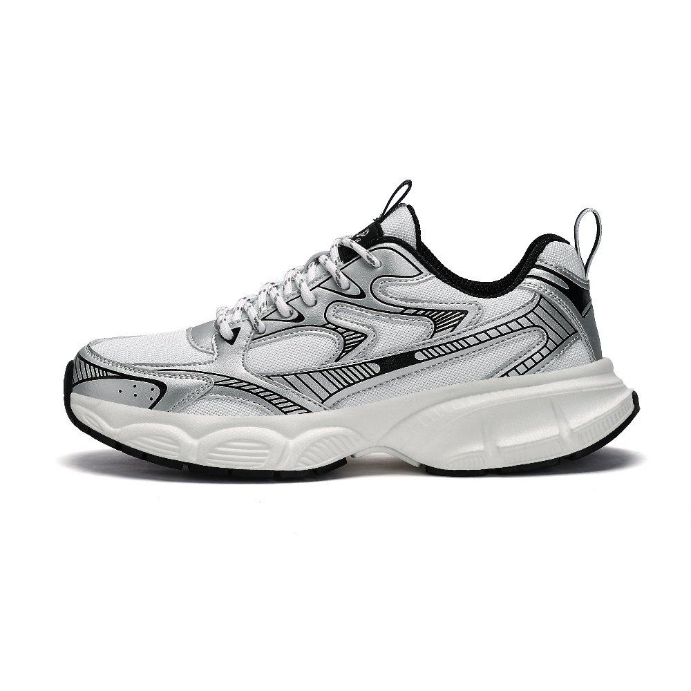 JEEP SPIRIT Low Top Chunky Sneakers Men's Silver