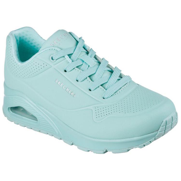 Skechers Uno Low Top Casual Shoes Women's Light Blue купить в интернет-магазине Yoocart с быстрой доставкой по России.