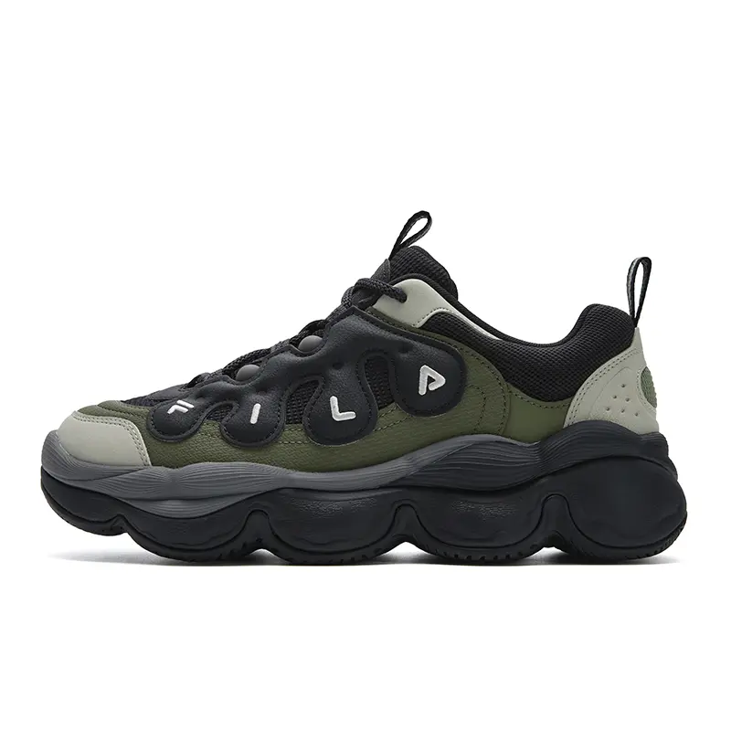 FILA PEASE Wear resistant And Lightweight Low top Casual Shoes Men's Legend Blue Rotten Green