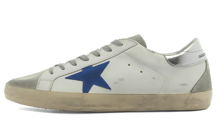 Golden Goose Super Star White Elecctric Blue Silver