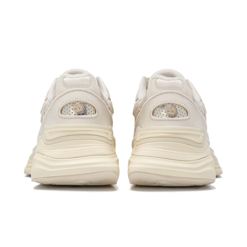 LI NING 1990 Lava 2 Cushioning Wear Resistant Low Top Casual Shoes Women's Beige Yellow