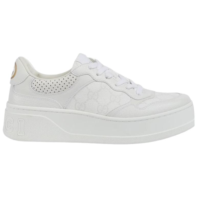 GUCCI Low top Skateboard Shoes Women's White