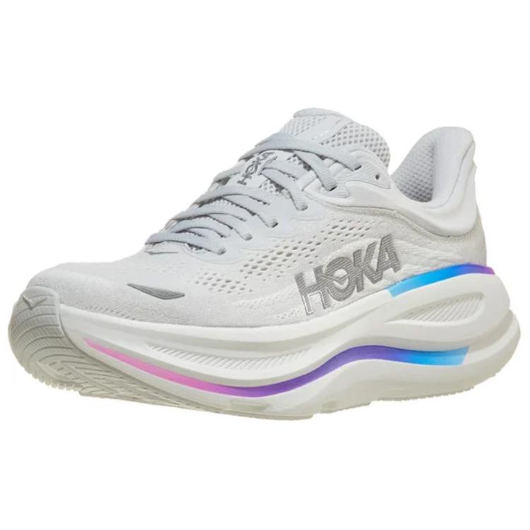 HOKA ONE ONE Bondi 9 Cosmic Grey White Mesh Women's