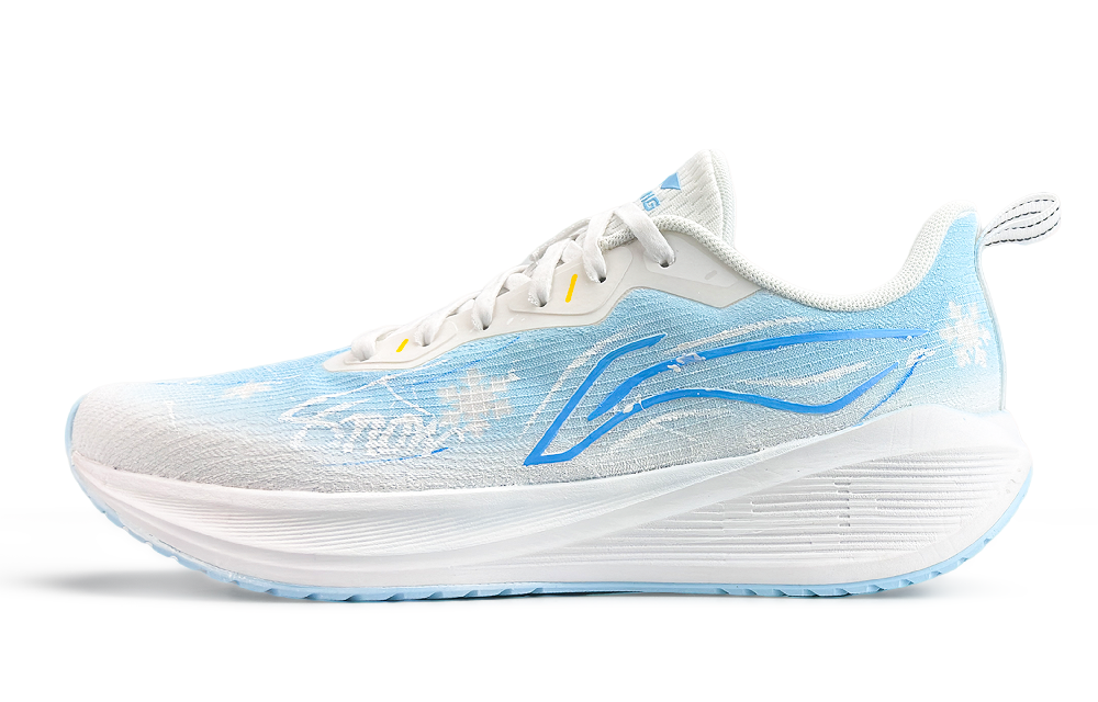 LiNing Wuyue Slip Resistant, Abrasion Resistant, Breathable Low Top Casual Running Shoes Men's Blue White