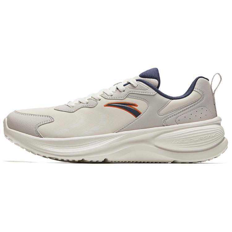 Anta Speeding Slip-Resistant Coverage Rebound Low-Top Running Shoes Men's Beige