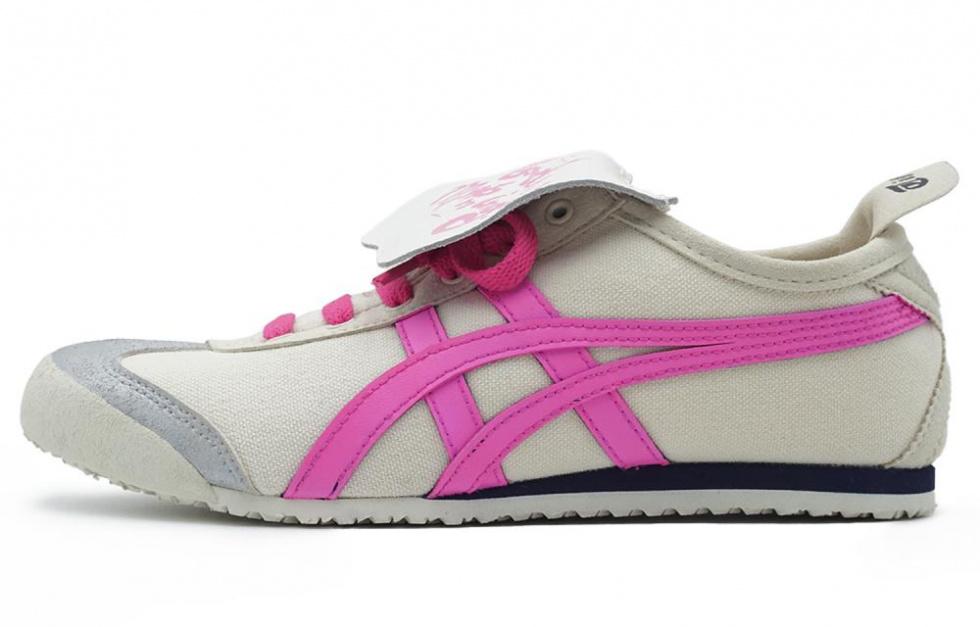 Onitsuka Tiger MEXICO 66 Lightweight Anti-Slip Low-Top Casual Shoes Unisex Beige Pink