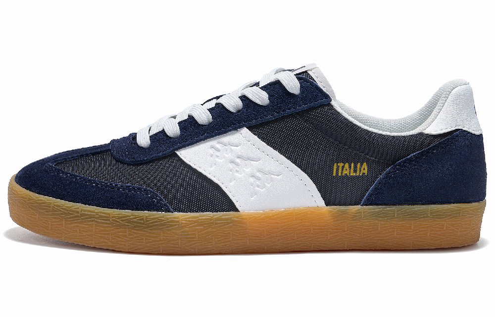 Kappa Back to Back Abrasion Resistant Slip Resistant Low Top Skateboard Shoes Unisex Midnight Blue