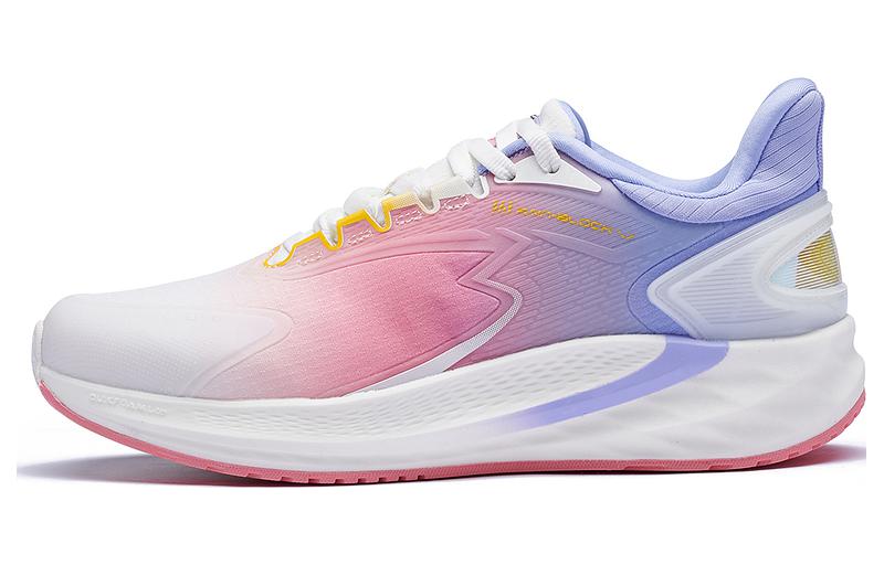 361° Shock Absorbers Slip Resistant Low Top Running Shoes Women's White Red Purple