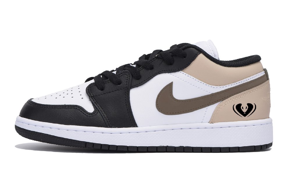 Jordan Air Jordan 1 Puppy Fragment Snake Year Low-Top Vintage Basketball Shoes Men's Black