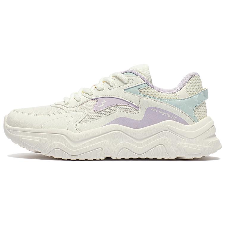 361° Cushioning Wear-Resistant Low-Top Casual Shoes Women's White Purple