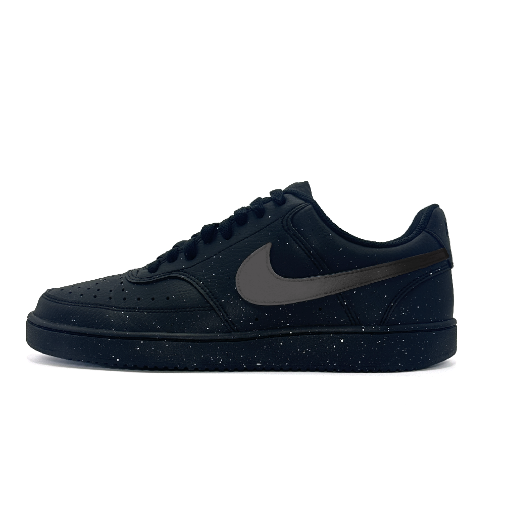 Nike Court Vision Low Anti-Slip Wear-Resistant Low-Top Skateboard Shoes Unisex Black Gray Color
