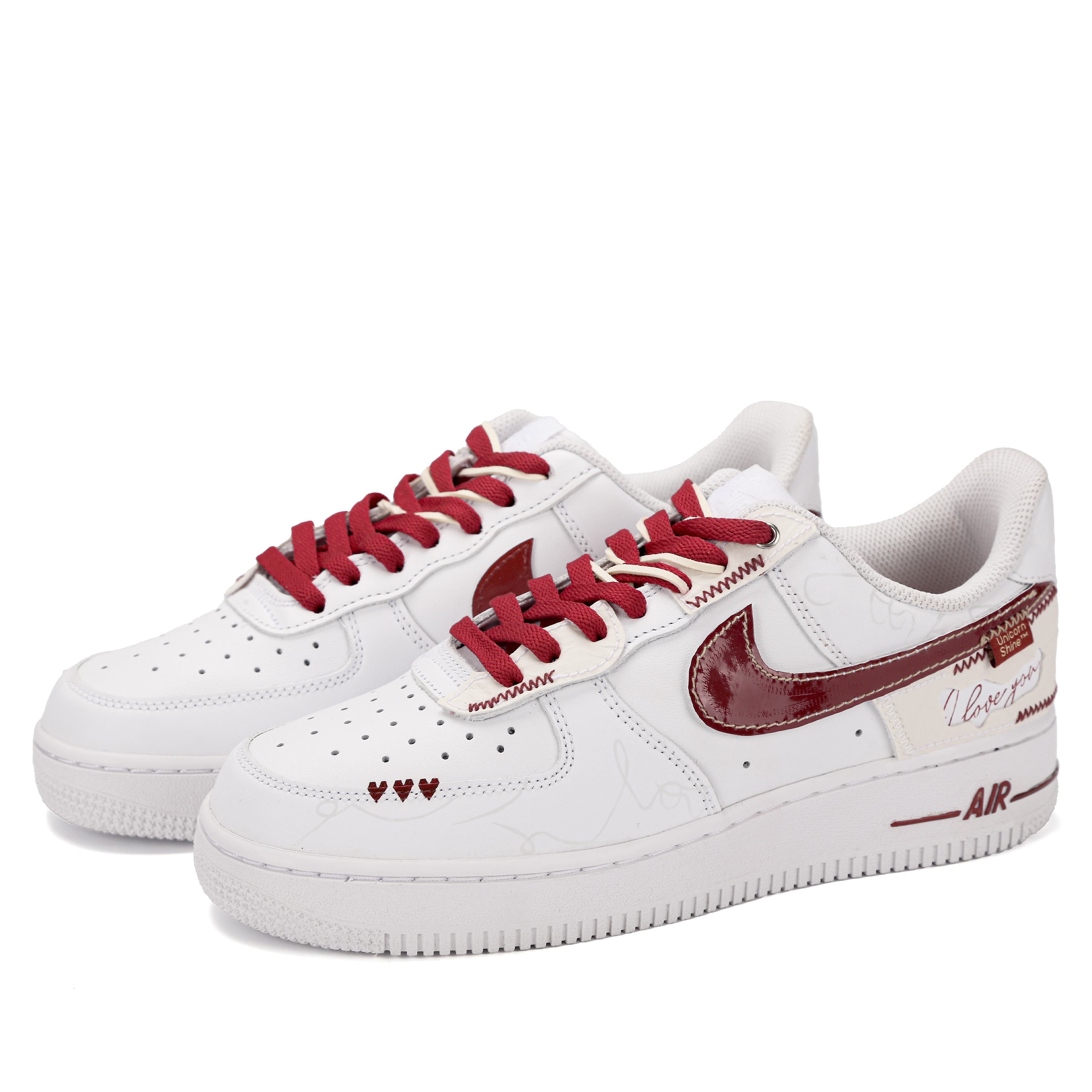 Nike Air Force 1 Paper Is Short And Long Abrasion Resistant Low top Skateboard Shoes Unisex Red White купить в интернет-магазине Yoocart с быстрой доставкой по России.