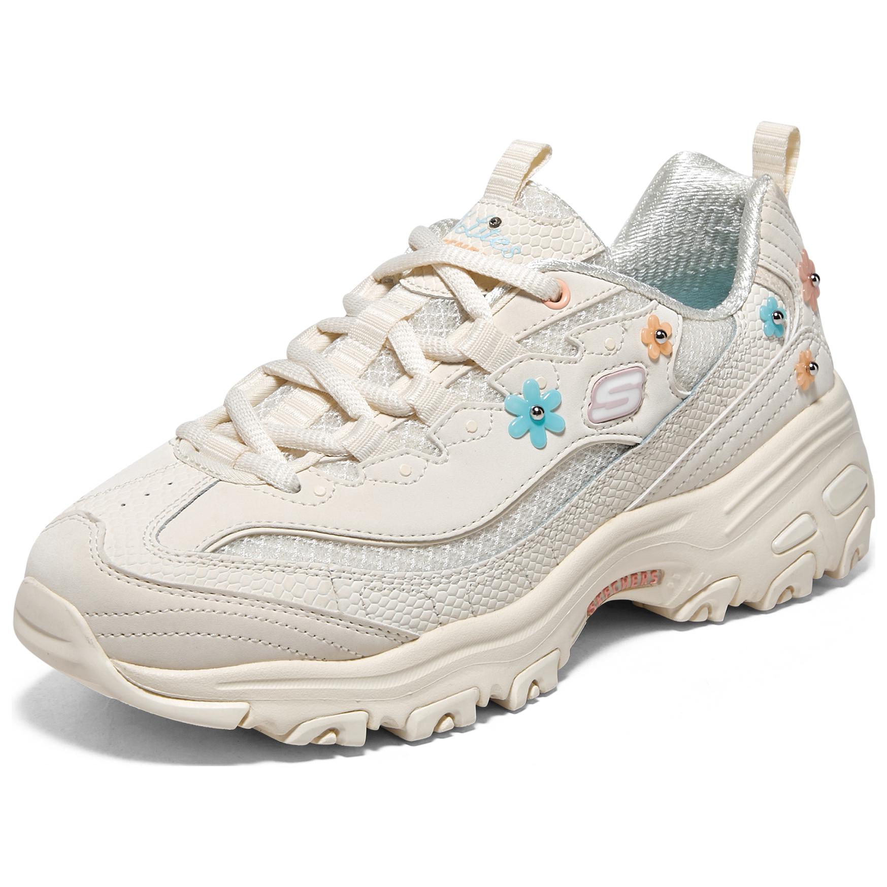 Skechers D'LITES 1.0 Flower Heart Bear*2 Low Top Chunky Sneakers Women's Beige White Blue купить в интернет-магазине Yoocart с быстрой доставкой по России.