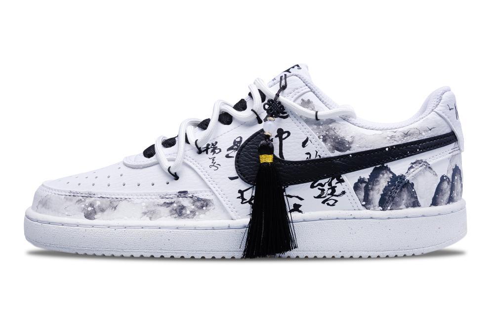 Nike Court Vision 1 Skateboard Shoes Men Low-Top White/Black/Gray