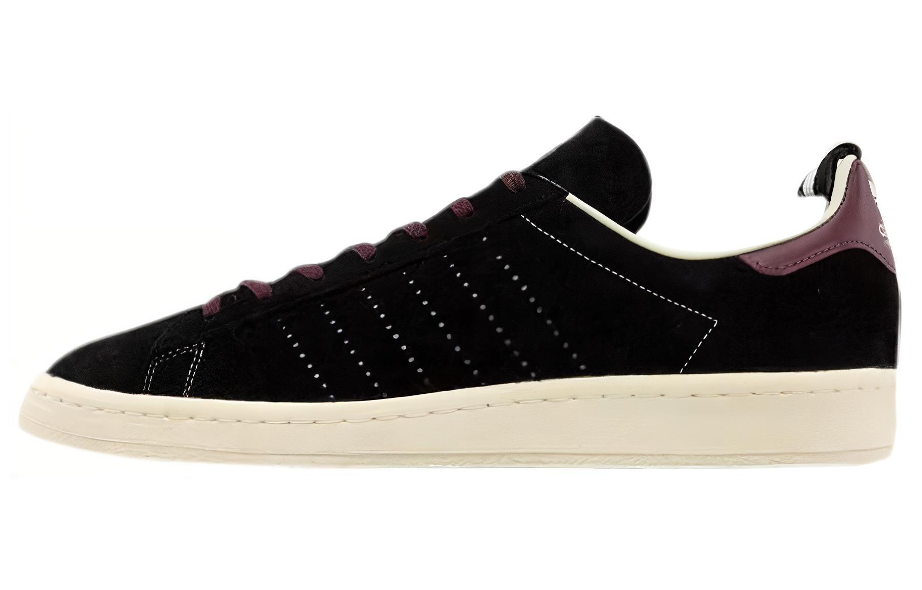 Adidas Campus Slip Resistant Abrasion Resistant Low top Skateboard Shoes Men's Black