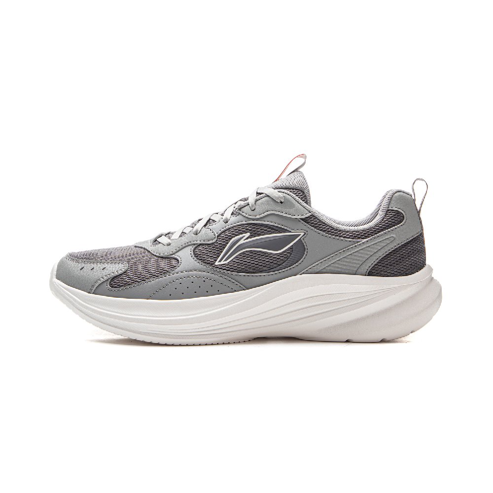 LiNing Light Breeze V2 Shock Absorbers Slip Resistant Abrasion Resistant Lightweight Low Top Running Shoes Men's Gray