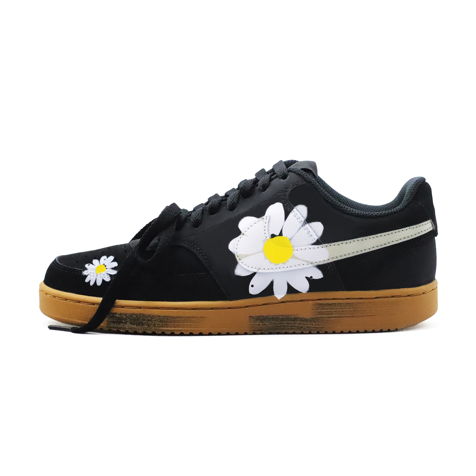 Nike Court Vision Chrysanthemum Is You Shock Absorbers Abrasion Resistant Slip Resistant Low top Skateboard Shoes Men's