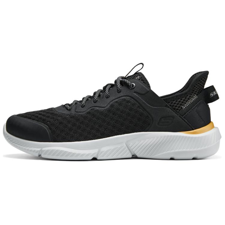 Skechers Cushioning Moisture Wicking Low Top Running Shoes Men's Black
