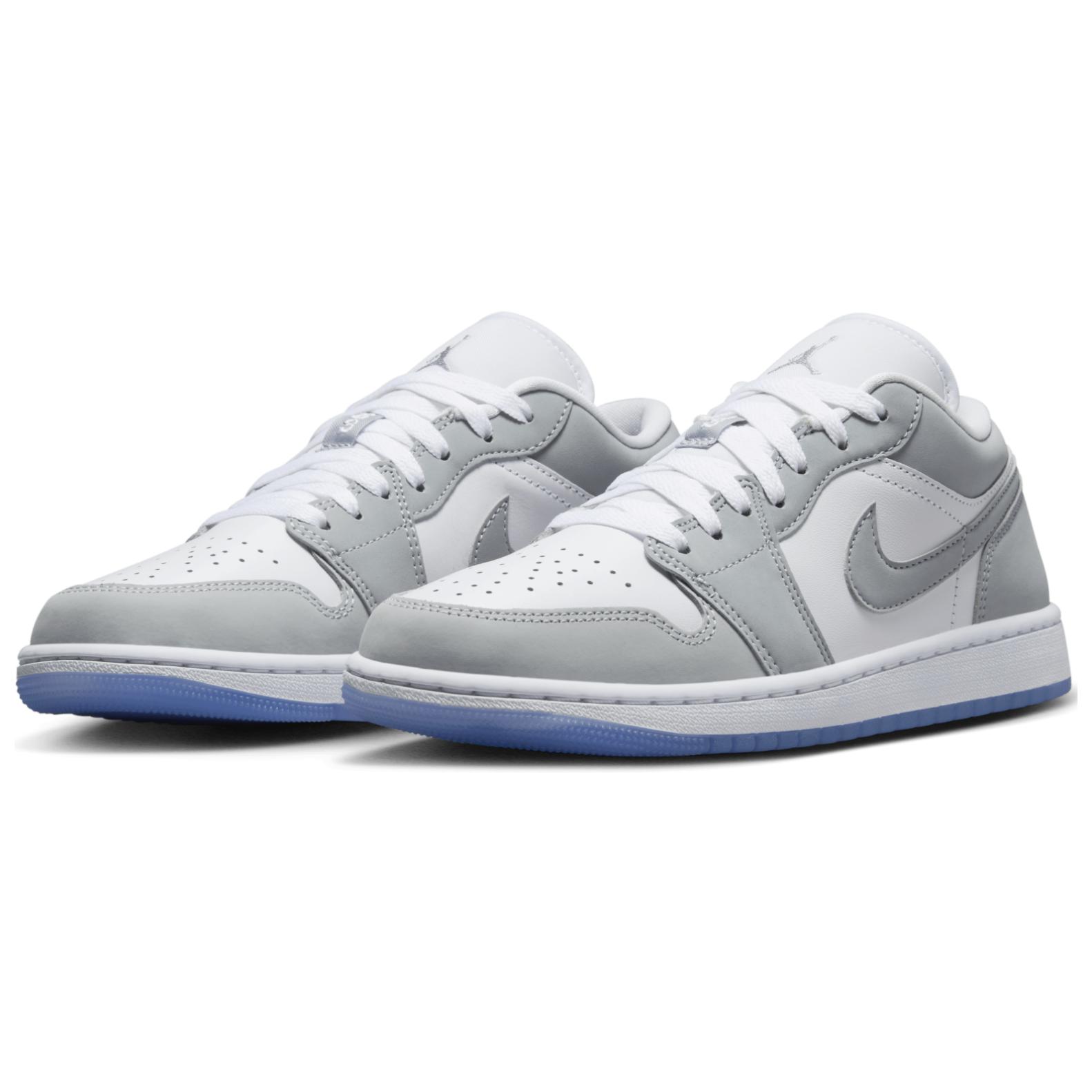 Jordan Air Jordan 1 Slip Resistant Abrasion Resistant Low top Vintage Basketball Shoes Unisex White Gray купить в интернет-магазине Yoocart с быстрой доставкой по России.