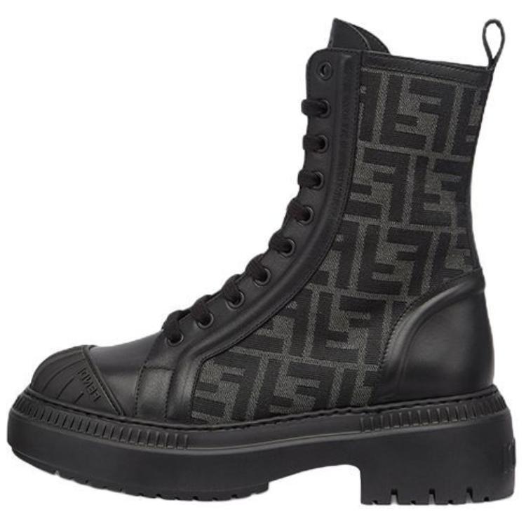 FENDI Women's FF Motif Domino Biker Boot 'Black'