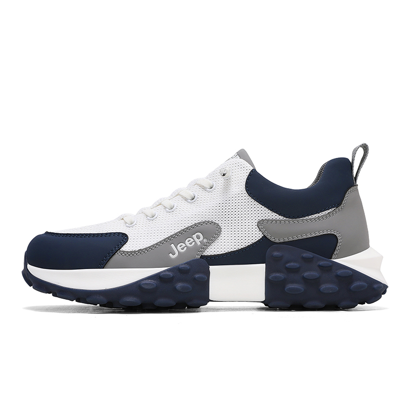 Jeep Wear resistant And Lightweight Low Top Casual Shoes Men's Beige Blue