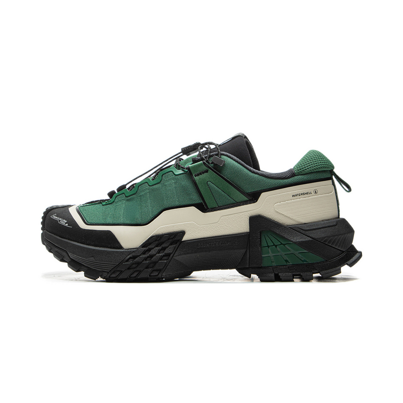 LiNing CF Su Xingchuan Anti Slip Wear Resistant Low Top Hiking Shoes Unisex Gray Green