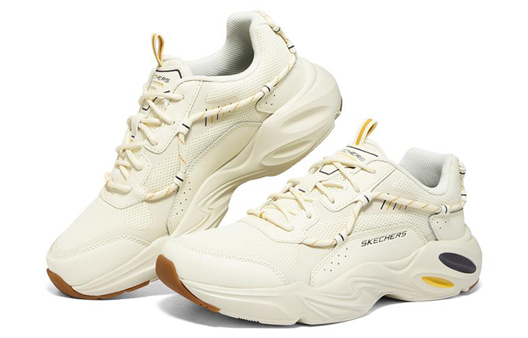 Skechers Stamina Airy D'Lites Low Top Chunky Sneakers Men's Ivory