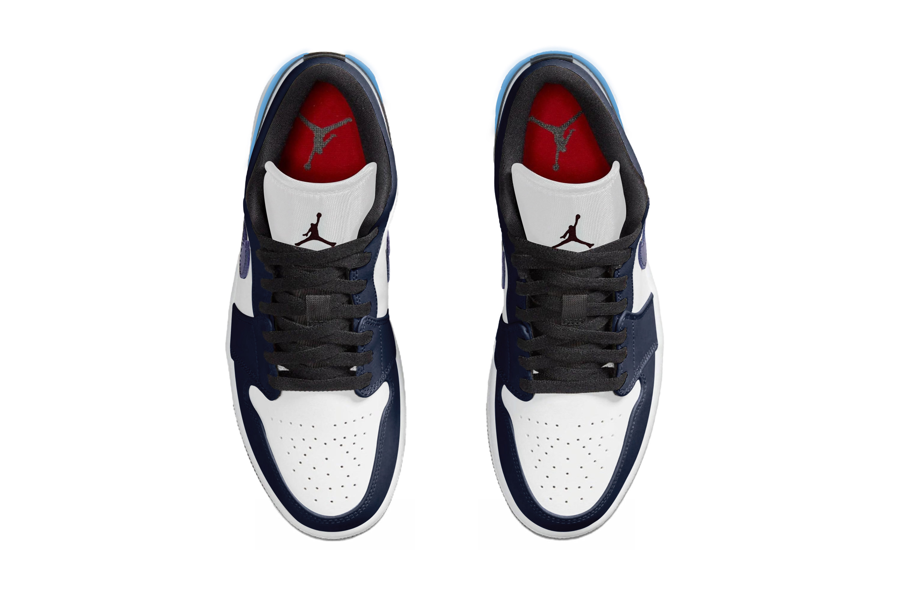 Jordan Air Jordan 1 Abrasion Resistant Low Top Vintage Basketball Shoes Unisex Blue White Black купить в интернет-магазине Yoocart с быстрой доставкой по России.