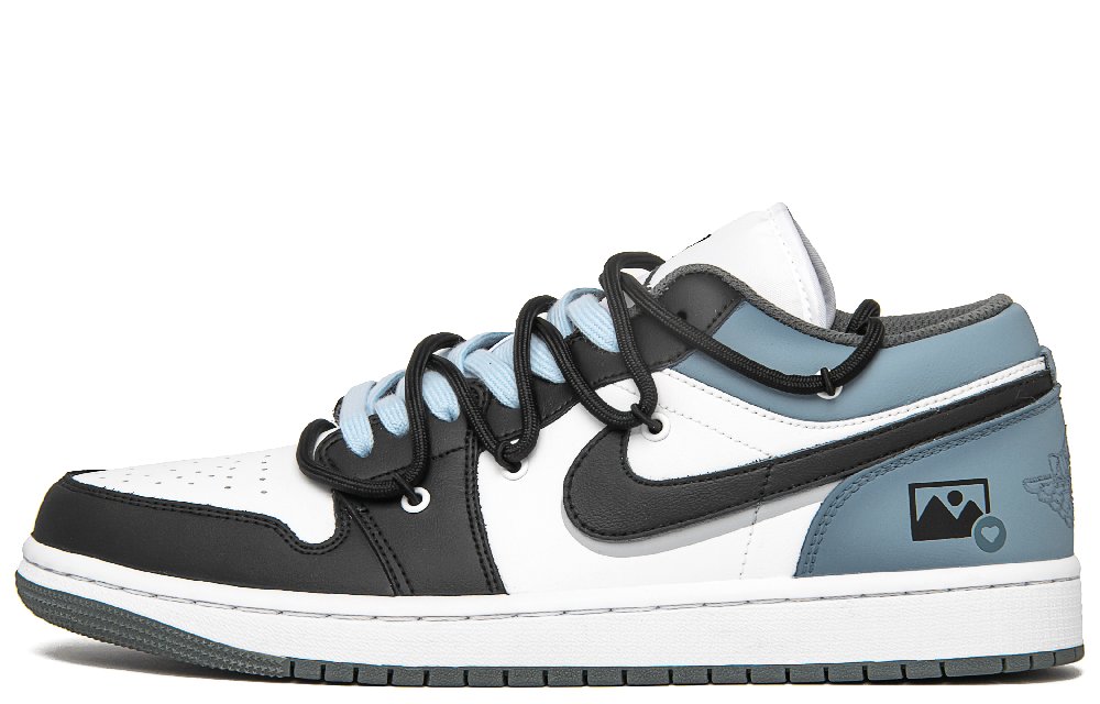 Jordan Air Jordan 1 Encounter Shock Absorbers With Slip Resistant Features Low Top Vintage Basketball Shoes Men's Blue