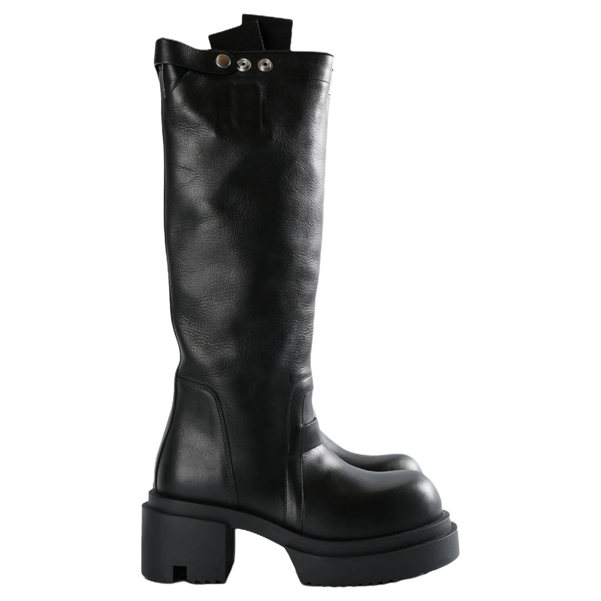 RICK OWENS/RO Bogun Knee high Boots 6cm Women's Black