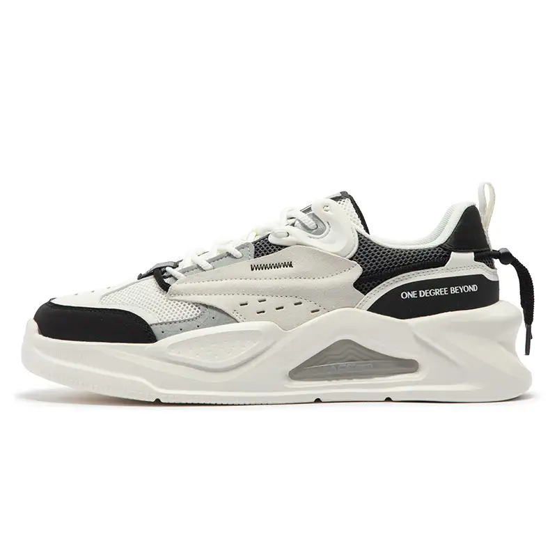 361° Jincheng Breathable Low-Top Skateboard Shoes Men's White Black