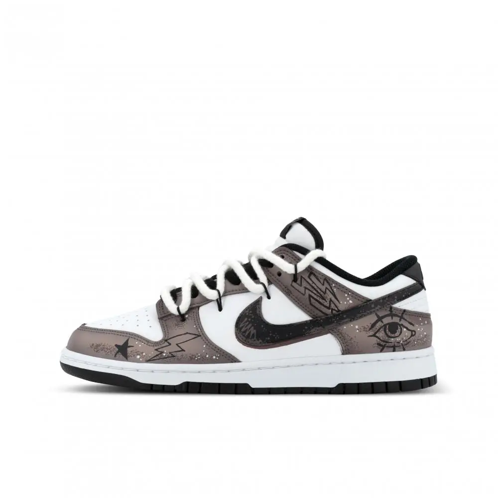 Nike Dunk Gorilla Jiji Demon's Eye Low top Skateboard Shoes Unisex White Brown