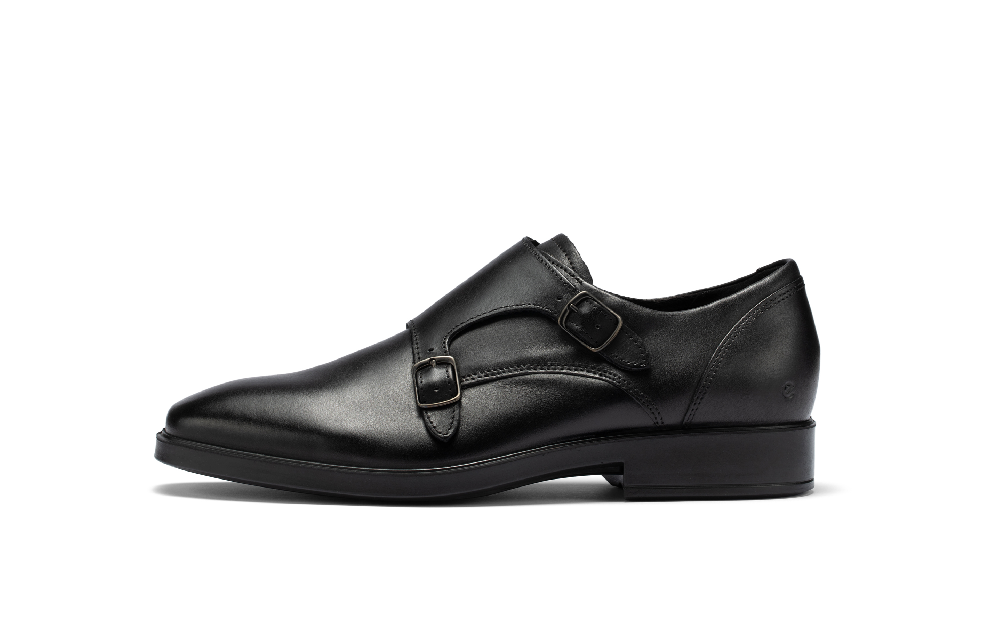 Ecco Urban Beige Blue Collection Dress Shoes Men's Black