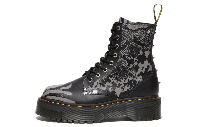 Dr. Martens Dr.Martens Jadon Boot Animal Clash Leather Platforms 'Black'