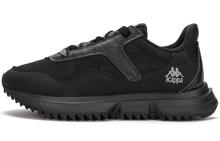 Kappa Anti Slip Wear Resistant Low Top Running Shoes Unisex Black