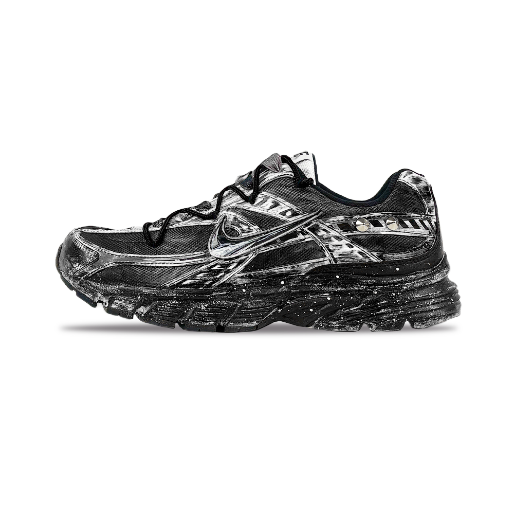 Nike Initiator Abrasion Resistant Breathable Low Top Running Shoes Men's Dark Shadow Black