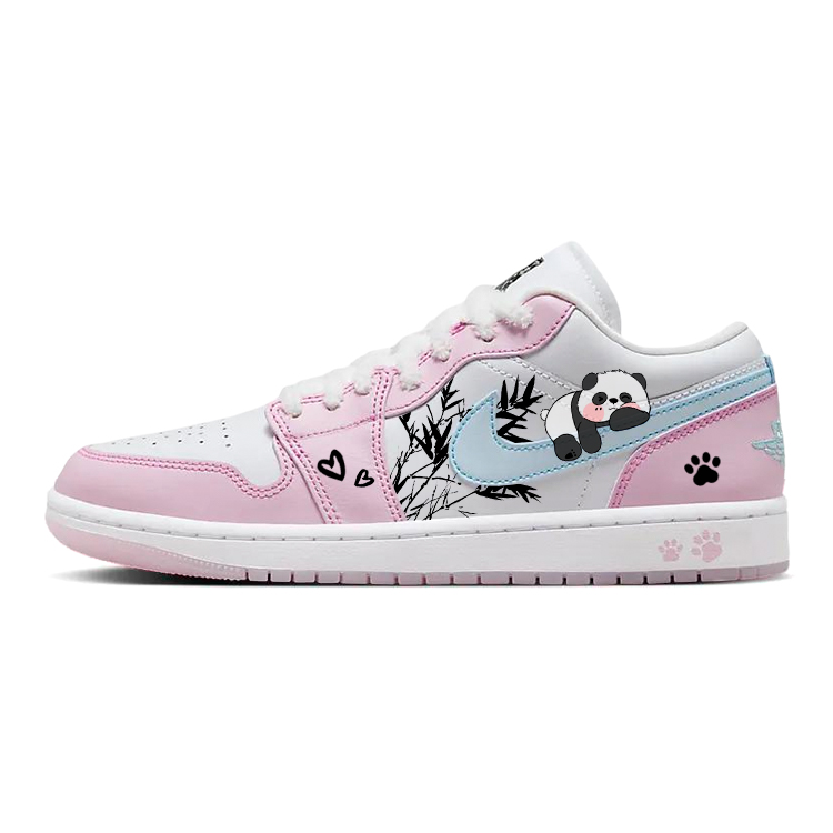 JORDAN Air JORDAN 1 Vintage Basketball Shoes Unisex Low Top Pink/White