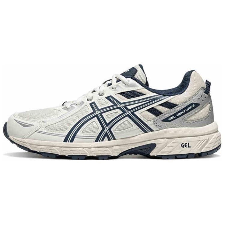Asics Gel Venture 6 Low Top Trail Running Shoes Men's White Blue
