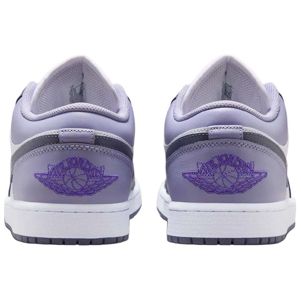 Jordan Air Jordan 1 Anti Slip Wear Resistant Low Top Vintage Basketball Shoes Men's Purple White