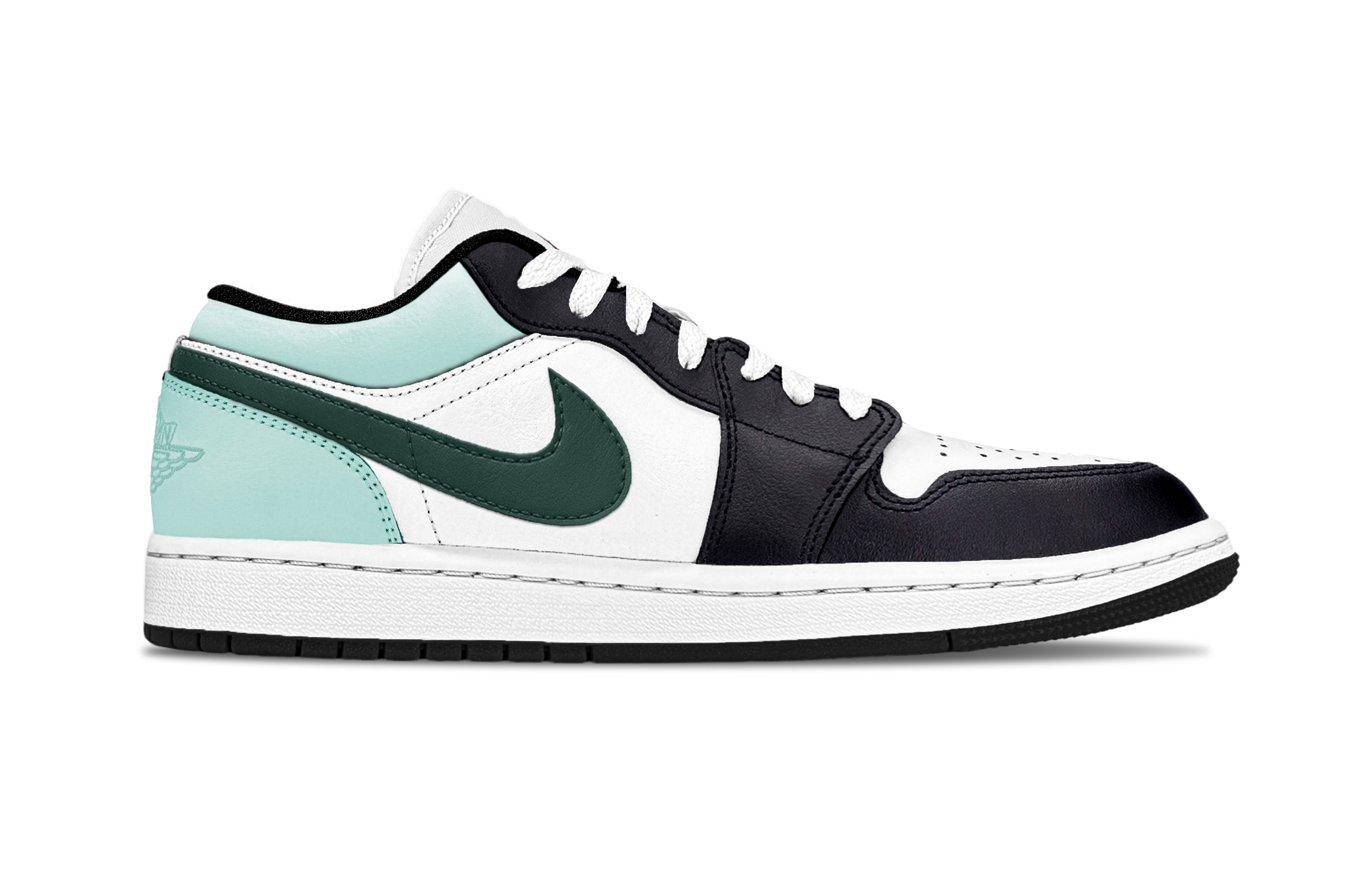 Jordan Air Jordan 1 Pine Tree Matcha Support Low top Vintage Basketball Shoes Unisex Mint Green