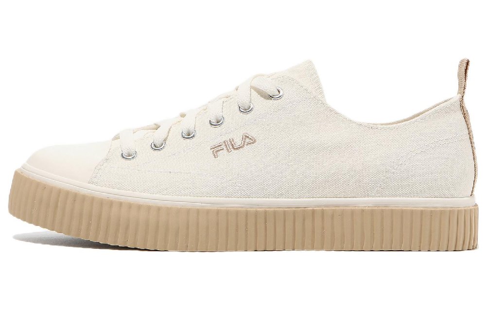 FILA Layer Layer Low-Top Skateboard Shoes Unisex Beige