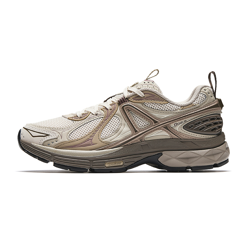 Anta Abrasion Resistant Breathable Low Top Chunky Sneakers Women's Beige Brown