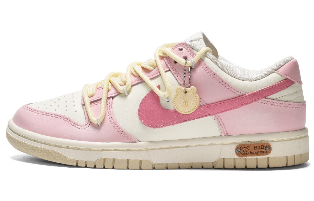 Nike Dunk CUS ID Confession Lover Low-Top Skateboard Shoes Women's Pink Yellow