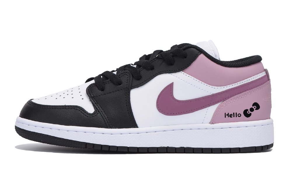 Jordan Air Jordan 1 Low Top Vintage Basketball Shoes Men's White Pink