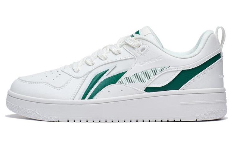 LiNing Shiyi Anti-Slip Wear-Resistant Low-Top Skateboard Shoes Men's White Green