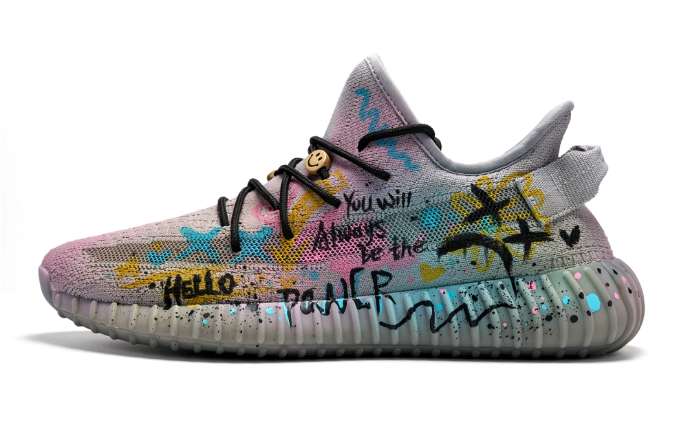 Adidas YEEZY BOOST 350 V2 Breathable Coverage Low Top Casual Shoes Unisex Gray