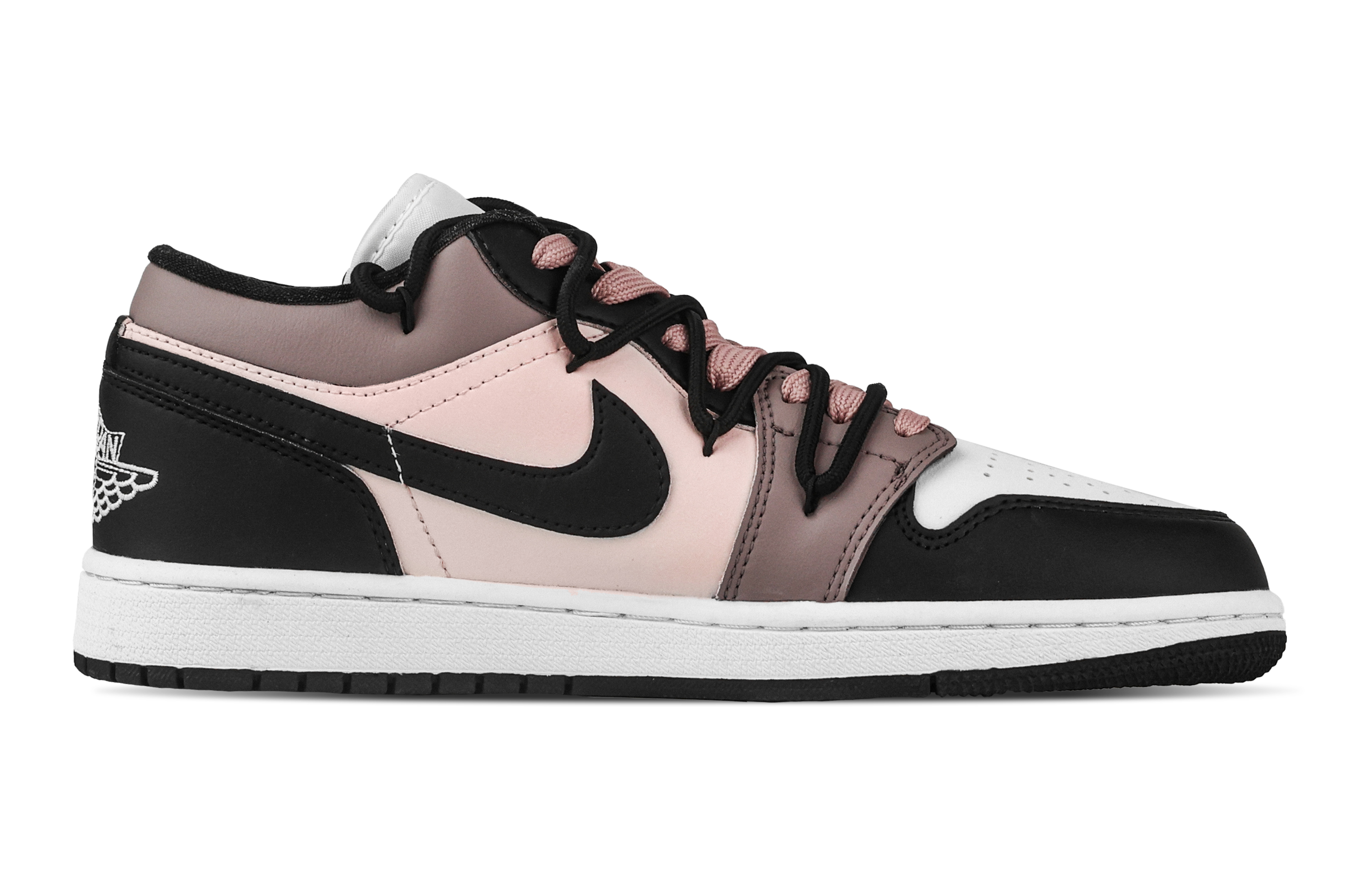 Jordan Air Jordan 1 Dense Cat Paw Low top Vintage Basketball Shoes Unisex Black White Pink