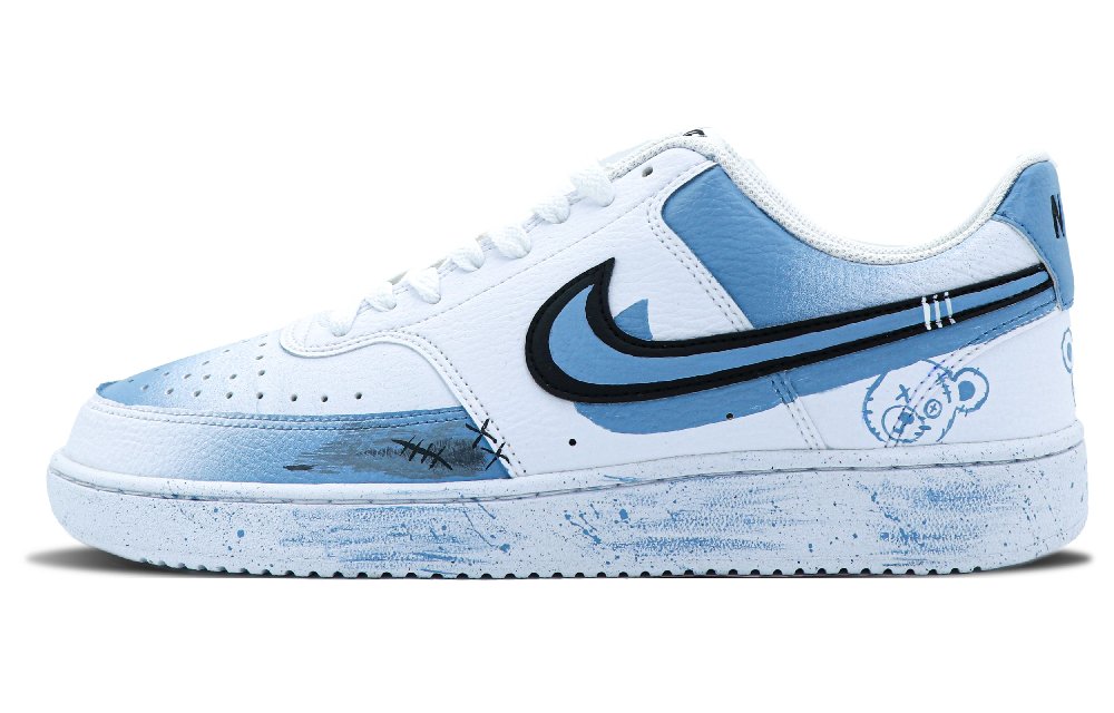 Nike Court Vision 1 Anti Slip Wear Resistant Low Top Skateboard Shoes Men's White